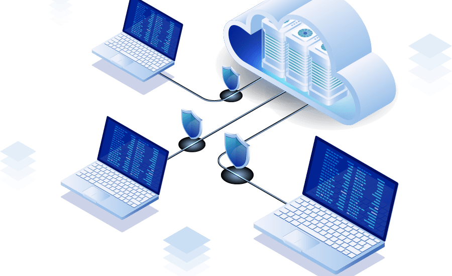 Secure Network Solution, Secure DNS, Local Network Concept Art, Computer Data Hosting, Data Infrastructure, Networking Concept Art, Remote Server Access, Corporate Art
